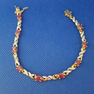 Ruby Bracelet in GP over Sterling